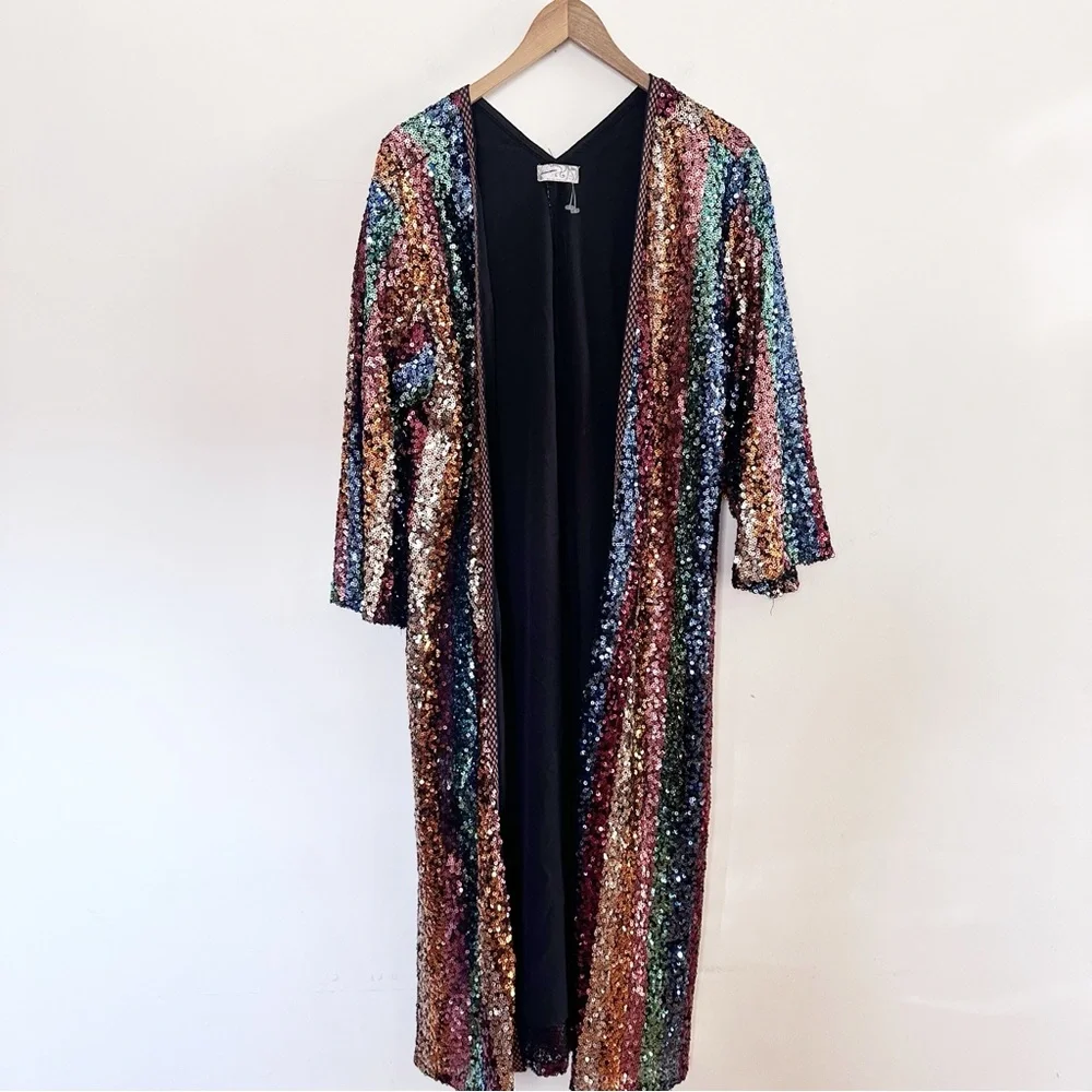 Free People Sequin Prism Robe